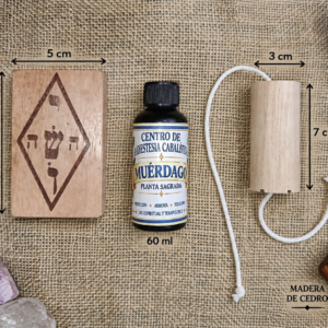 PÉNDULO HEBREO DE CEDRO + MUÉRDAGO 60 ML + TABLITA DE DESCARGA